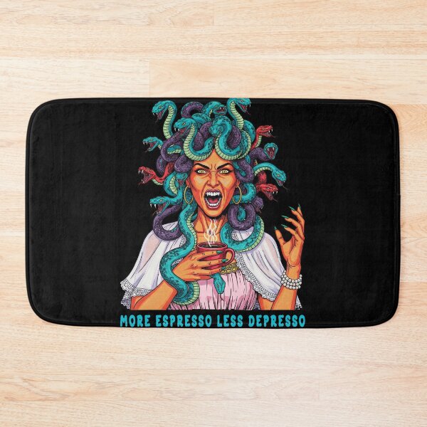 Item preview, More Espresso Less Depresso Medusa Drinking Coffee designed and sold by TeeARTHY.