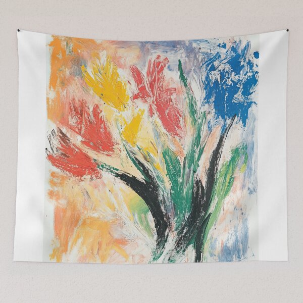 Item preview, Original Paintings by Cy Twombly, Cy Twombly Color Landscape Art designed and sold by OilArtLittle.