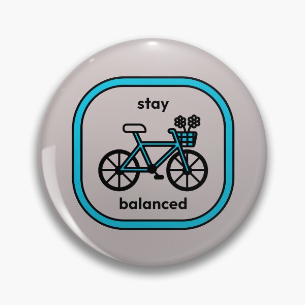 Item preview, Stay Balanced - Retro Bicycle Neon Badge designed and sold by Artsy Corner.