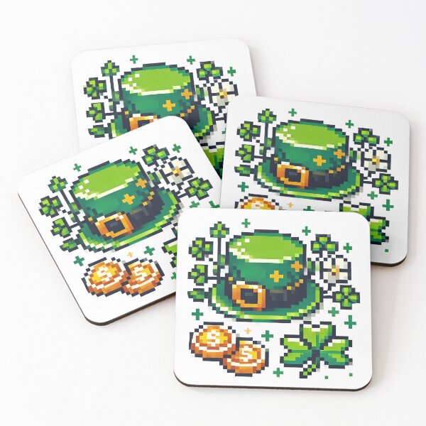 Item preview, Retro Pixel Leprechaun Hat St Patricks Day. designed and sold by The-T-In-Retro.