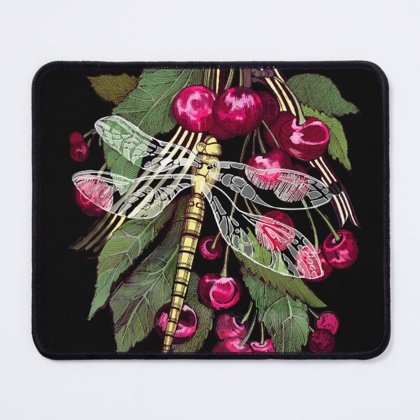 Item preview, Red Cherries with Black Background designed and sold by Line Ritual.