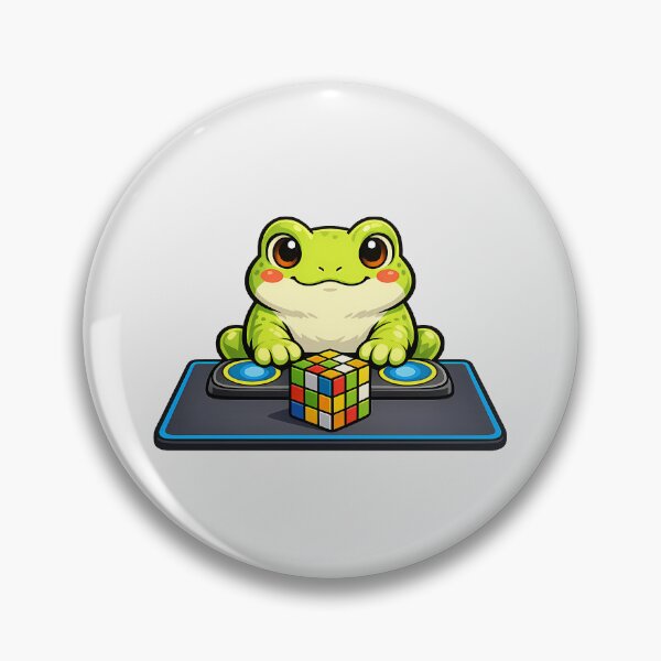 Item preview, Cute Frog Speedcubing Timer Start designed and sold by Ombrya.