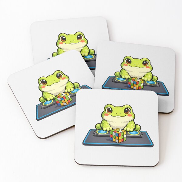 Item preview, Cute Frog Speedcubing Timer Start designed and sold by Ombrya.