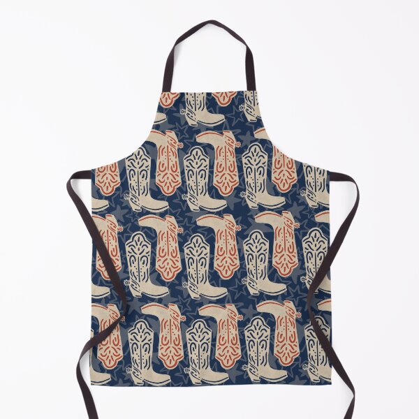 Item preview, Navy Cowboy Boot Wild West Pattern designed and sold by Patternandflow.
