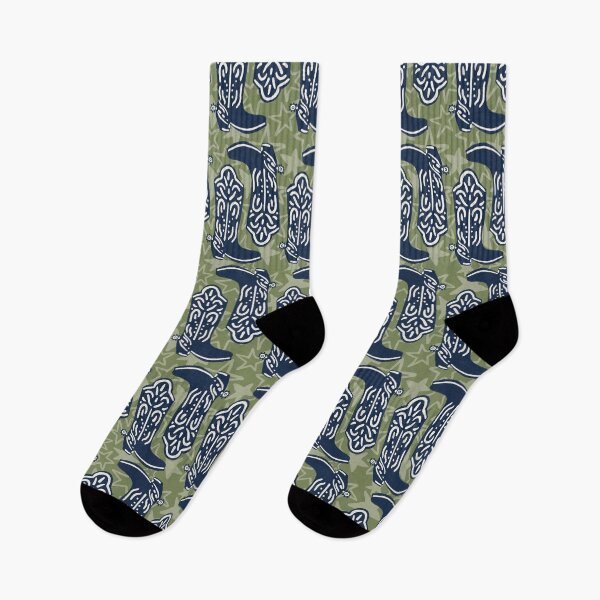 Item preview, Green Cowboy Boot Wild West Pattern  designed and sold by Patternandflow.