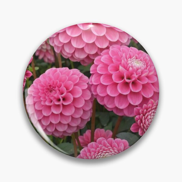 Item preview, Lush Pink Dahlias with Intricate Geometric Petals designed and sold by Dreamy Armine Art.
