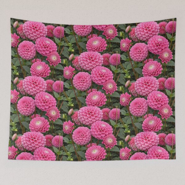 Item preview, Lush Pink Dahlias with Intricate Geometric Petals designed and sold by Dreamy Armine Art.
