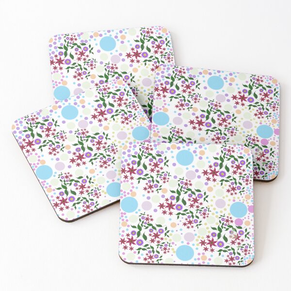 Item preview, Whimsical Confetti Floral Pattern | Red & Purple Flowers designed and sold by HopeAndHustle.