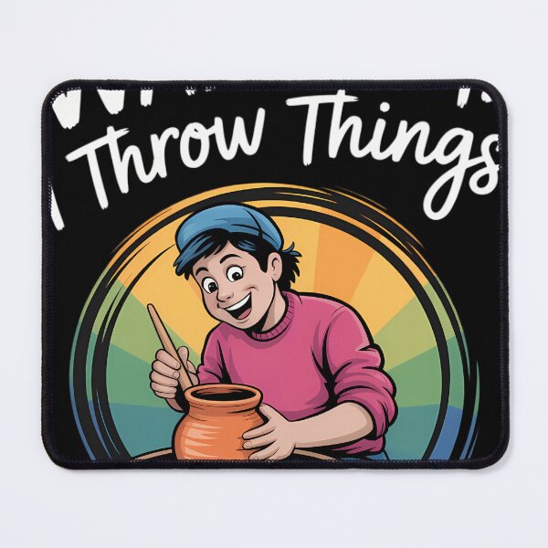 Item preview, Funny Pottery - Warning I Throw Things designed and sold by tiekanamac.