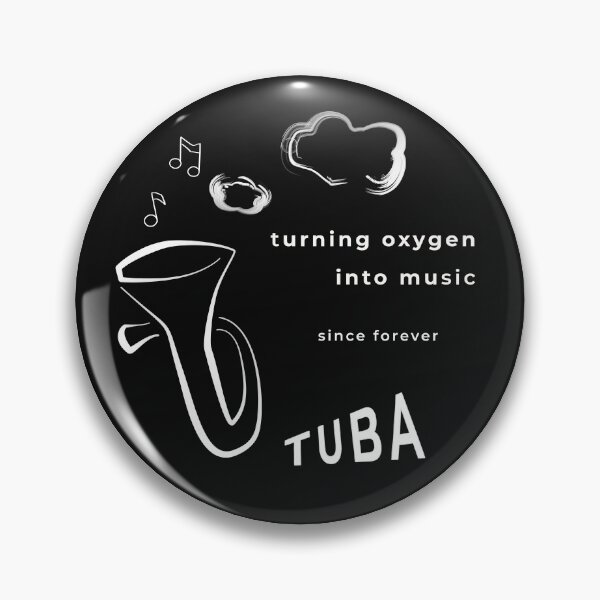 Item preview, funny tuba sticker and button low brass humor designed and sold by unique art and design.