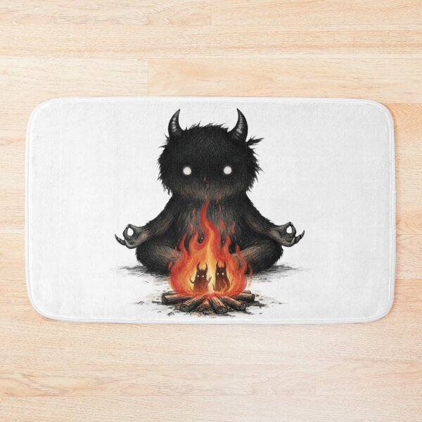 Item preview, Cute Gothic Demon Meditating by Fire designed and sold by Vellaro.