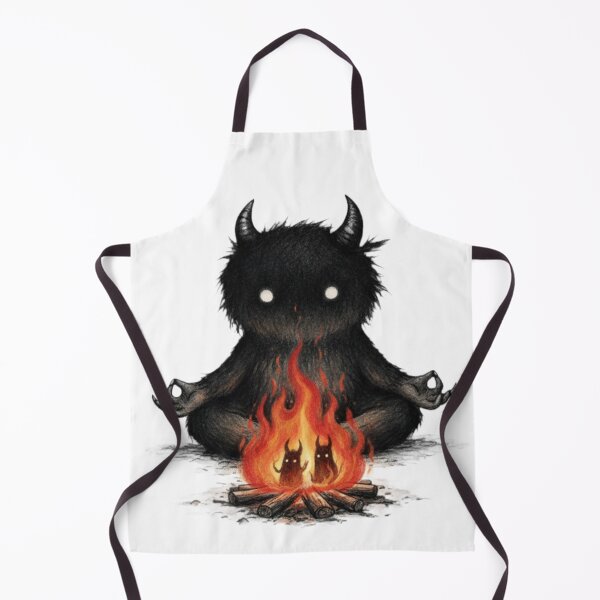 Item preview, Cute Gothic Demon Meditating by Fire designed and sold by Vellaro.