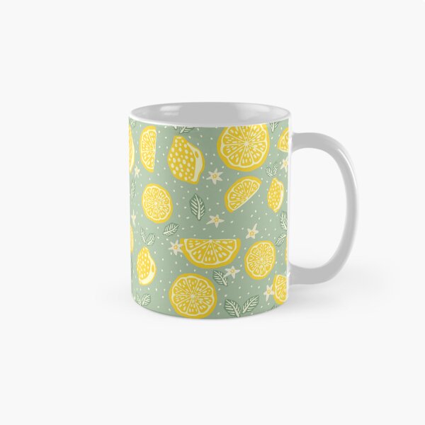 Item preview, Sage Green lemon summer picnic pattern  designed and sold by Patternandflow.