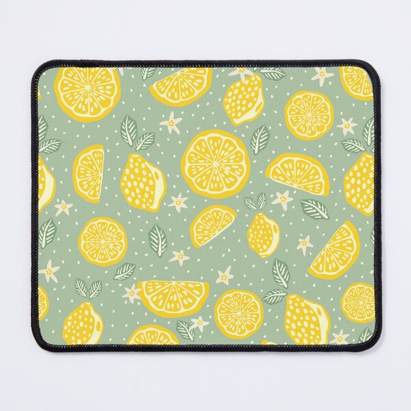 Item preview, Sage Green lemon summer picnic pattern  designed and sold by Patternandflow.
