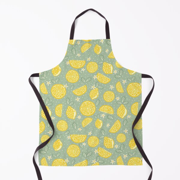 Item preview, Sage Green lemon summer picnic pattern designed and sold by Patternandflow.