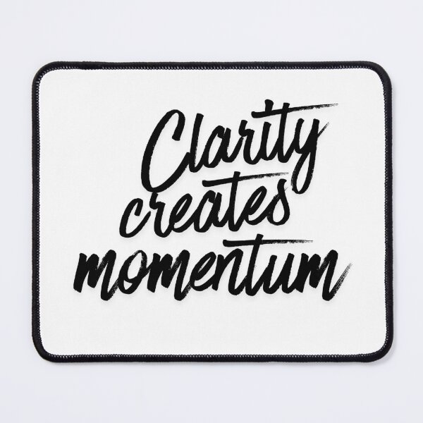 Item preview, Clarity Creates Momentum – Minimalist Focus & Growth Mindset Quote designed and sold by AXIS-EQUILIBRIO.