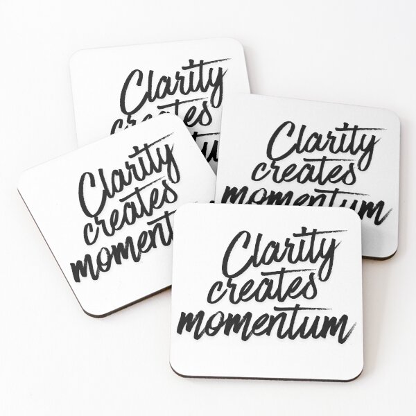 Item preview, Clarity Creates Momentum – Minimalist Focus & Growth Mindset Quote designed and sold by AXIS-EQUILIBRIO.
