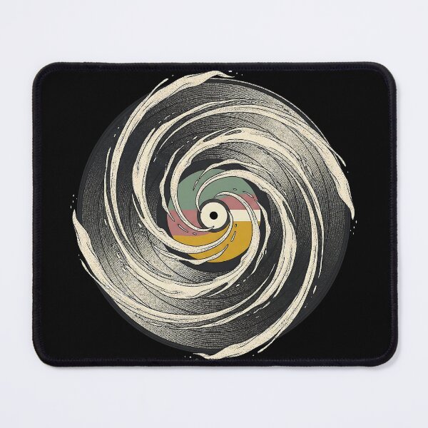 Item preview, Vintage Vinyl Record Centrifugal Spiral Stipple Art designed and sold by Mora Atelier Designs.