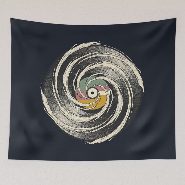 Item preview, Vintage Vinyl Record Centrifugal Spiral Stipple Art designed and sold by Mora Atelier Designs.