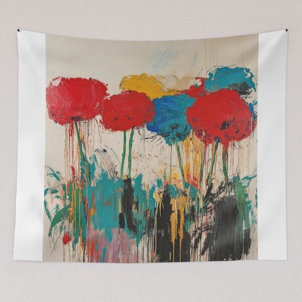 Item preview, Original Paintings by Cy Twombly, Cy Twombly Color Landscape Art designed and sold by OilArtLittle.