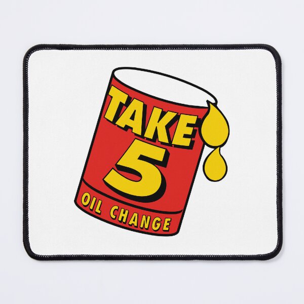 Item preview, Retro Take 5 Oil Change Service Logo designed and sold by billyawoodwrd.