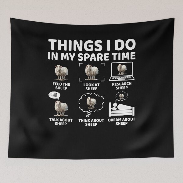 Item preview, Things I Do in My Spare Time Funny Sheep Lover Farmer designed and sold by Goleon12.