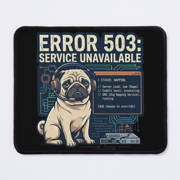Item preview, Error 503: Service Unavailable Pug designed and sold by Christopher Faxon.