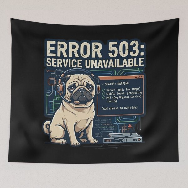 Item preview, Error 503: Service Unavailable Pug designed and sold by Christopher Faxon.