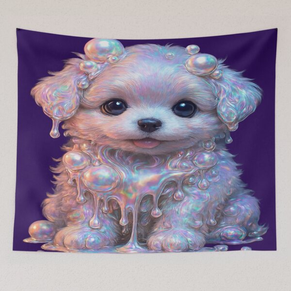 Item preview, iridescent bubble puppy designed and sold by Ecosetereos.