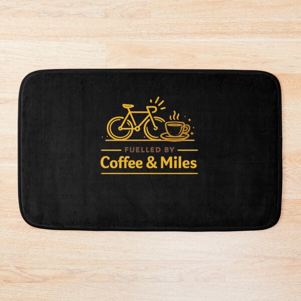 Item preview, Fuelled By Coffee and Miles | Minimalist Cycling & Caffeine Enthusiast Art designed and sold by shemodas.