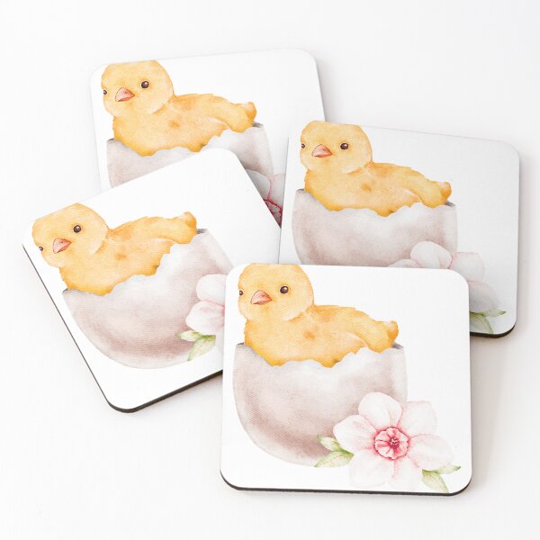 Item preview, Cute Baby Chick Hatching from Egg – Watercolor Spring Chick Design designed and sold by Artsy Corner.