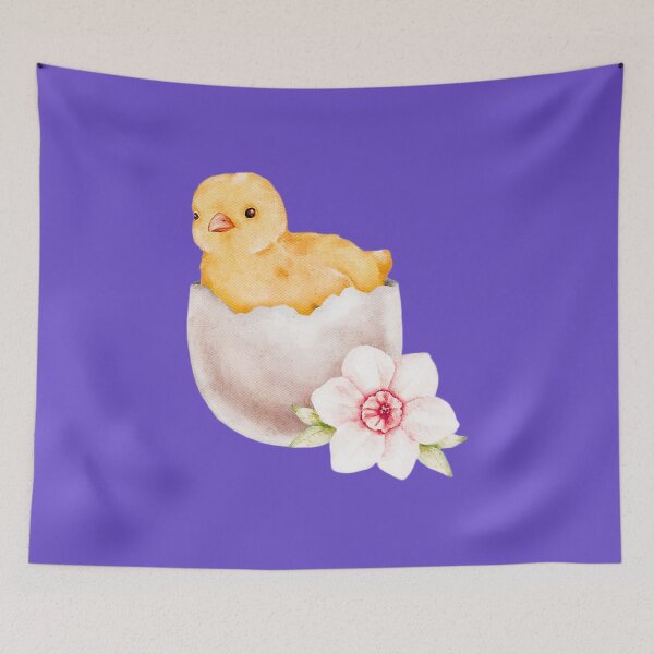 Item preview, Cute Baby Chick Hatching from Egg – Watercolor Spring Chick Design designed and sold by Artsy Corner.