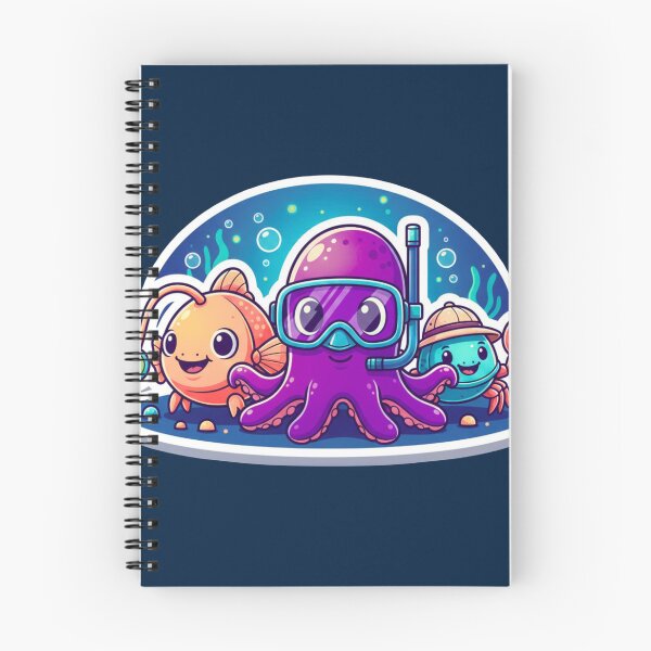 Aperçu de l'œuvre Adorables pieuvres et amis, une aventure sous-marine mignonne créée et vendue par Modavedrake.