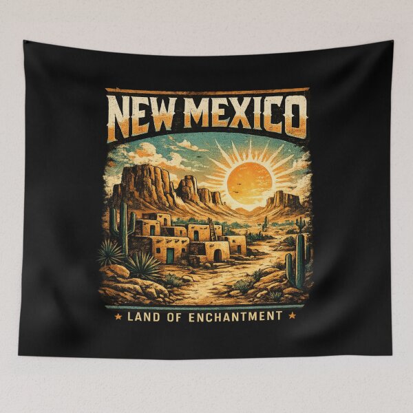 Item preview, Vintage New Mexico Desert Sunset – Land of Enchantment designed and sold by SidTastic .