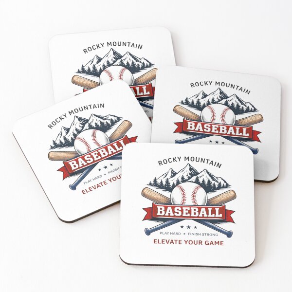 Item preview, Rocky Mountain Baseball – Elevate Your Game Vintage Sports Badge Design designed and sold by IvannaMoroz.