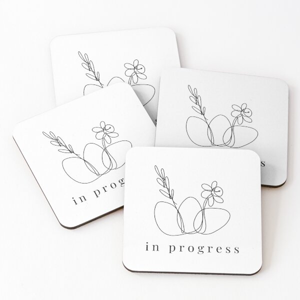Item preview, In Progress – Minimalist Botanical Line Art Quote designed and sold by NuvoraNest.