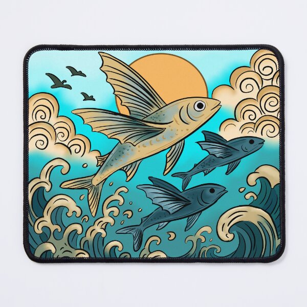 Item preview, Flying Fish Among the Waves designed and sold by MartynaKanik.