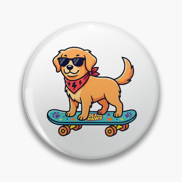 Item preview, Skater Dog Golden Retriever Skateboard Cool Puppy Sunglasses designed and sold by brandByLea.
