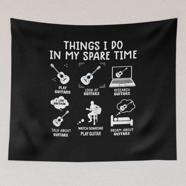 Item preview, Guitarist Funny Guitar Player 6 Things I Do In My Spare Time designed and sold by Goleon12.
