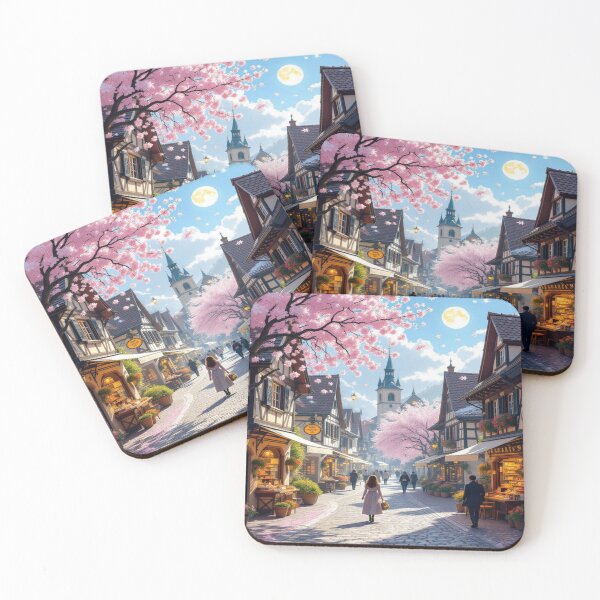 Item preview, Dreamlike Tiny Village Landscape with Magic and Surreal Miniature Vibes designed and sold by FotoworldEdel.