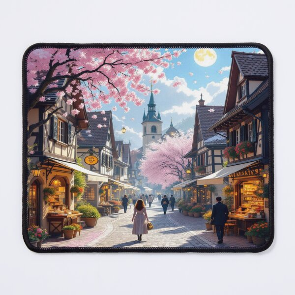 Item preview, Dreamlike Tiny Village Landscape with Magic and Surreal Miniature Vibes designed and sold by FotoworldEdel.