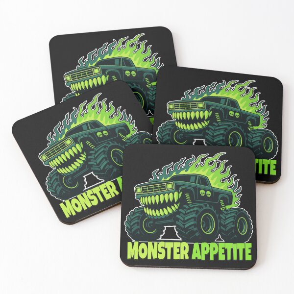 Item preview, Monster Truck Horror Flame - Aggressive Creature Truck Illustration designed and sold by AmazingEG.