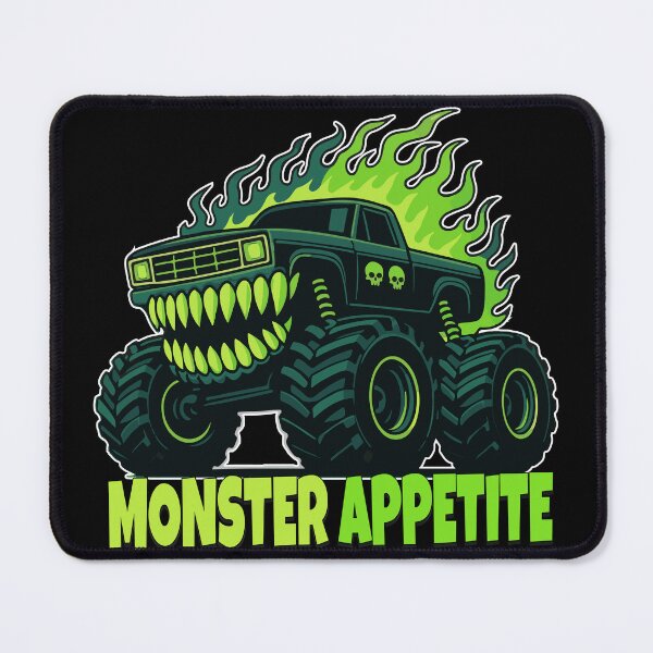 Item preview, Monster Truck Horror Flame - Aggressive Creature Truck Illustration designed and sold by AmazingEG.