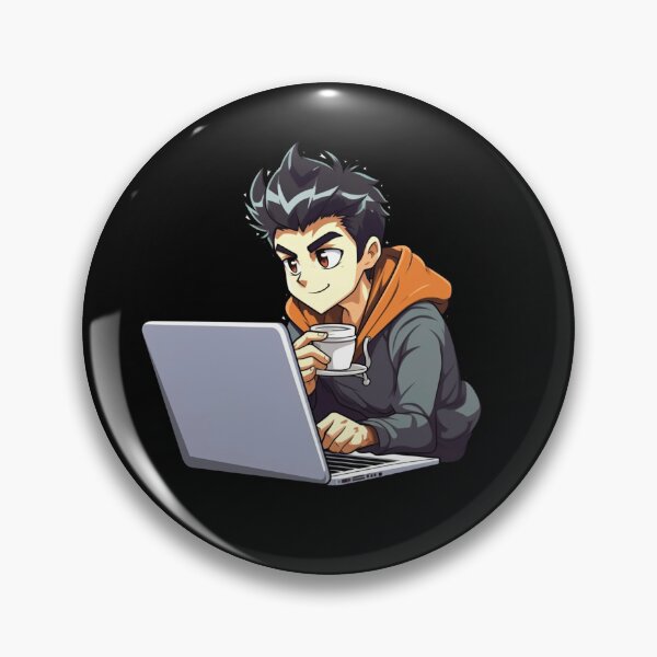 Item preview, Young Person on Computer designed and sold by Myra365Art.
