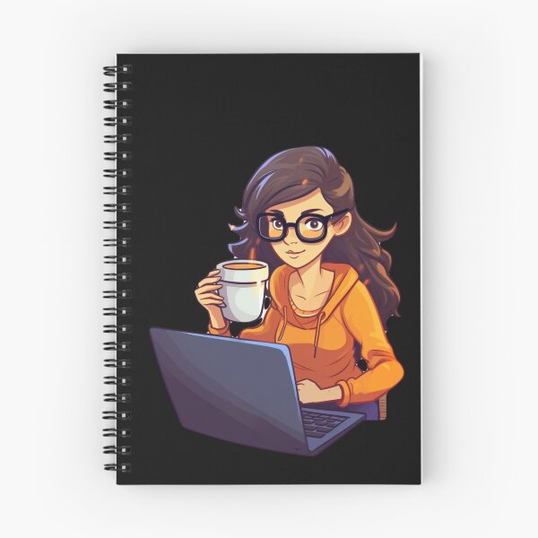 Item preview, Young Person on Computer designed and sold by Myra365Art.