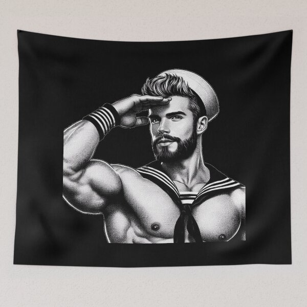 Item preview, French Gay Sailor Gay Pride Graphic Design designed and sold by ItsAKinkThing.