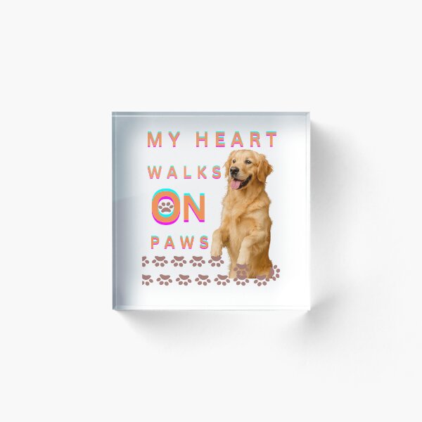 Item preview, My Heart Walks On Paws designed and sold by Retriever Dog Tribe.