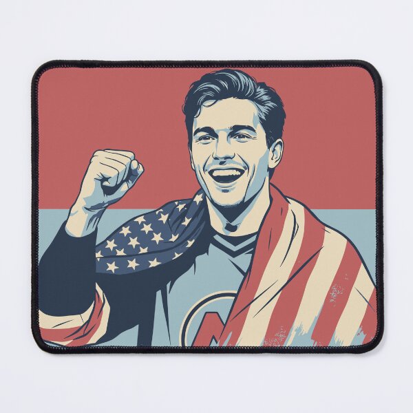 Item preview, Jack Hughes Pop Art Poster - New Jersey Devils US Flag Graphic designed and sold by Evaevonechi.
