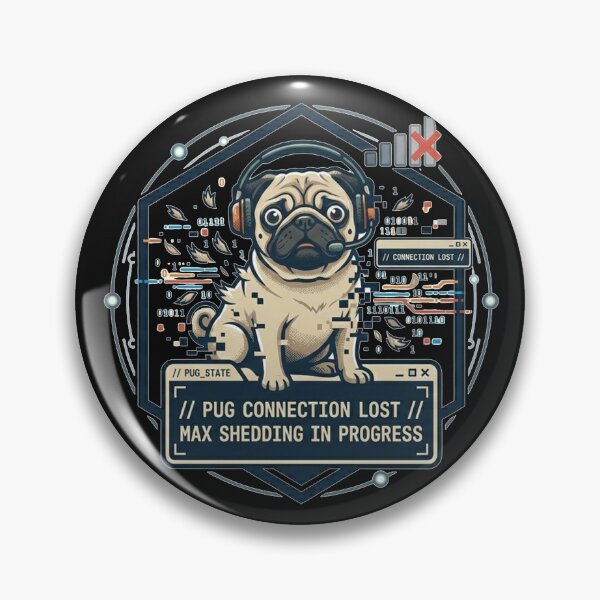 Item preview, Shedding Gamer Pug designed and sold by Christopher Faxon.