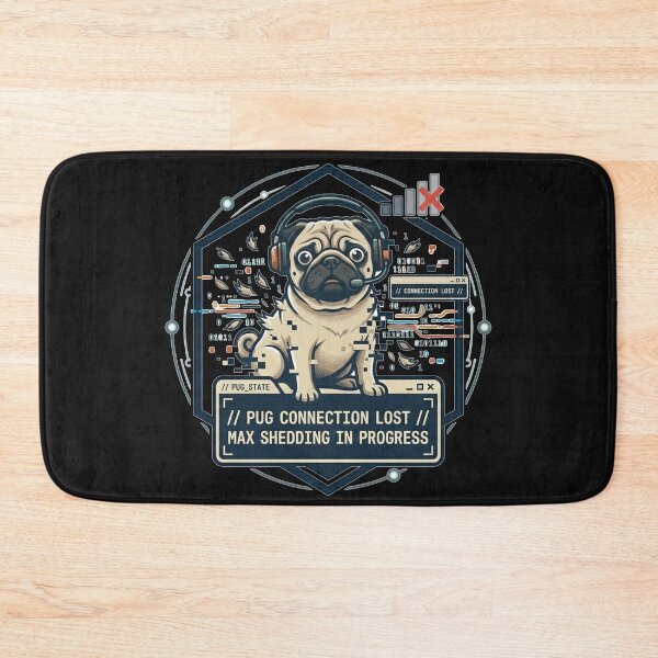 Item preview, Shedding Gamer Pug designed and sold by Christopher Faxon.